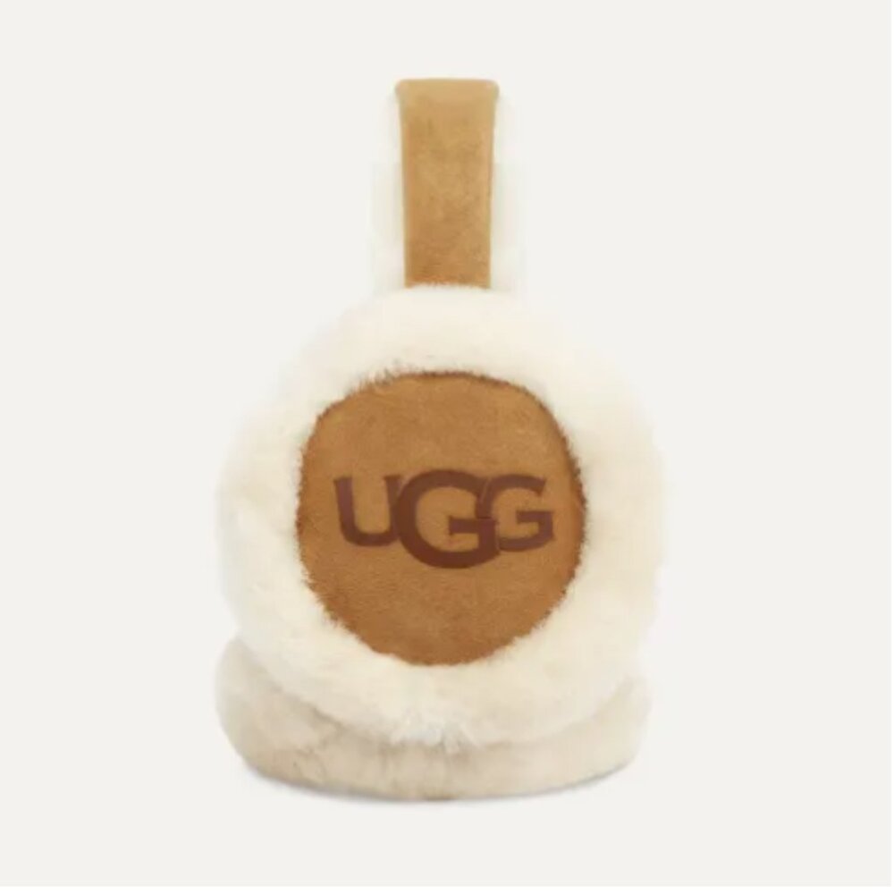 NWT UGG Shearling Sheepskin Embroidery Earmuff water resistance - Picture 2 of 6